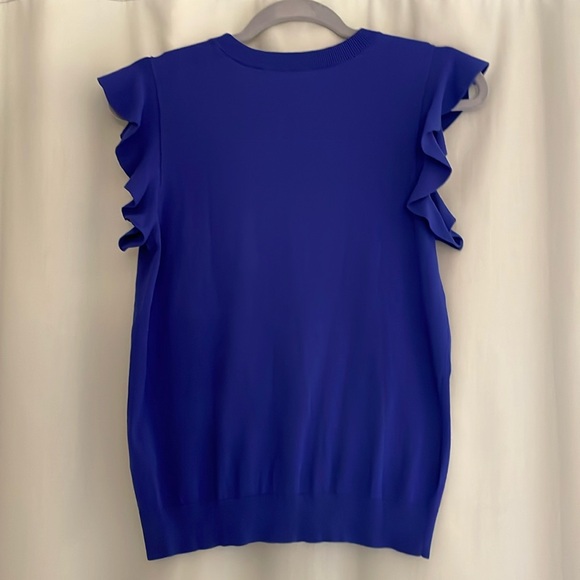 3 for $25! Halogen Elegant Blue Ruffle Sleeve Top, size small‎ - Picture 4 of 4